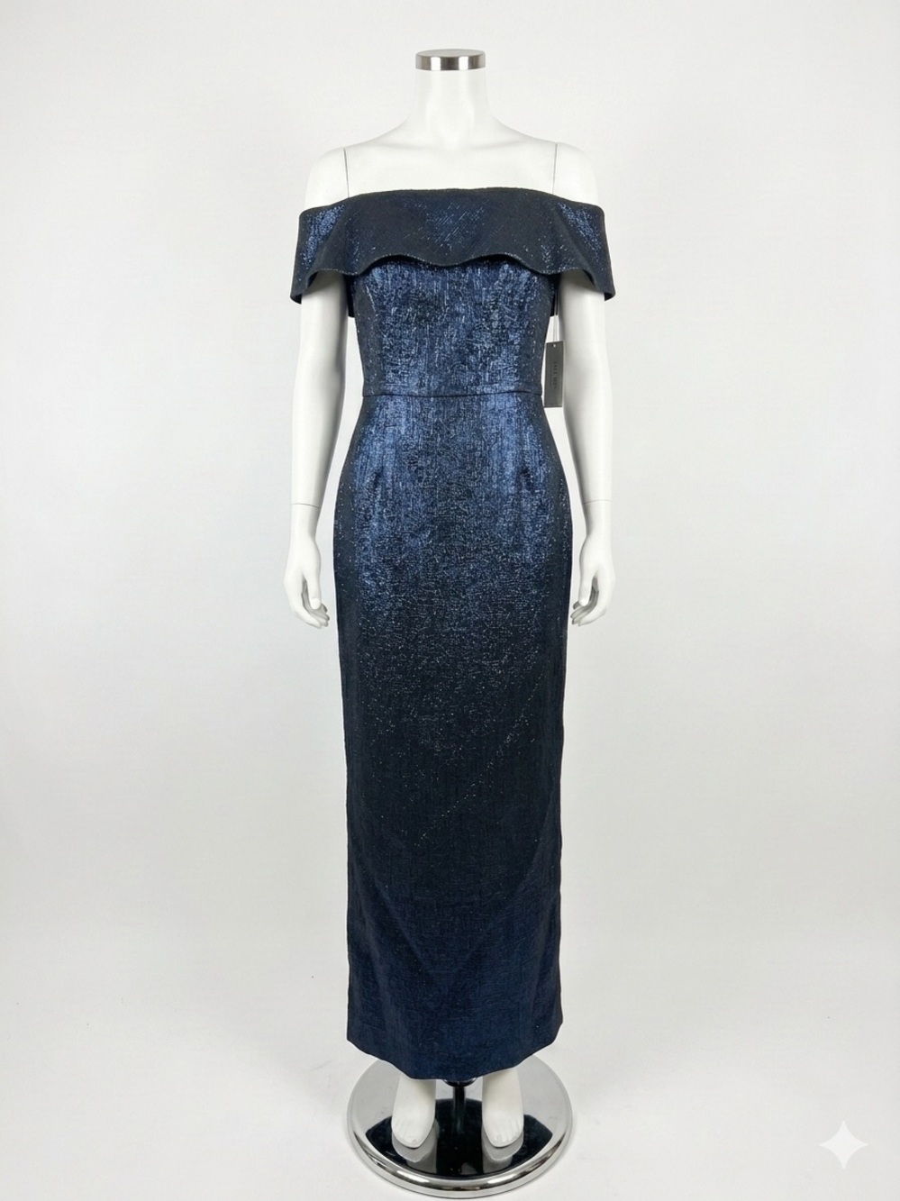 Rickie Freeman For Teri Jon Shimmering Strapless Off Shoulder Dress Size 18